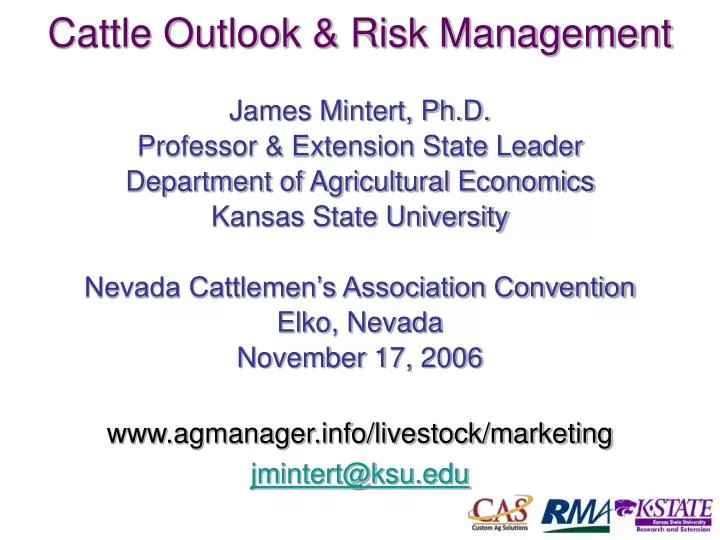 cattle outlook risk management