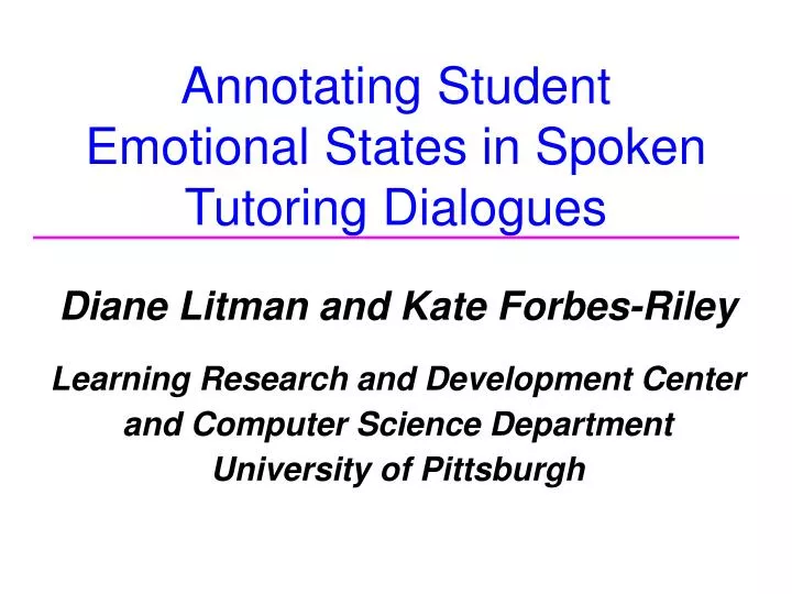 annotating student emotional states in spoken tutoring dialogues
