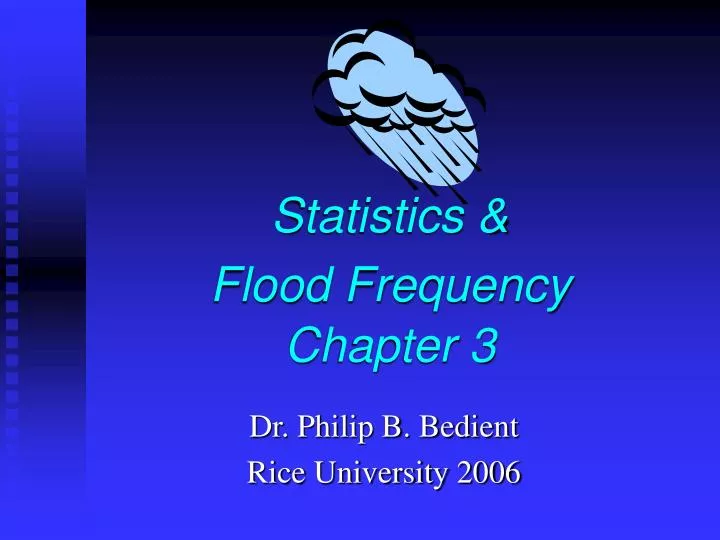 statistics flood frequency chapter 3