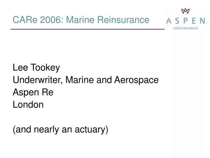 care 2006 marine reinsurance