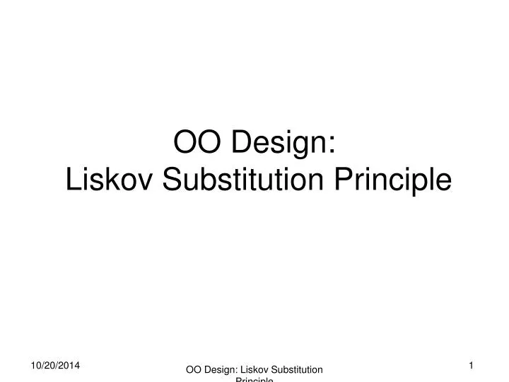 oo design liskov substitution principle