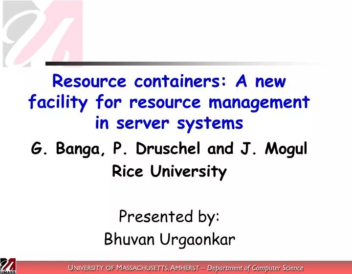 resource containers a new facility for resource management in server systems