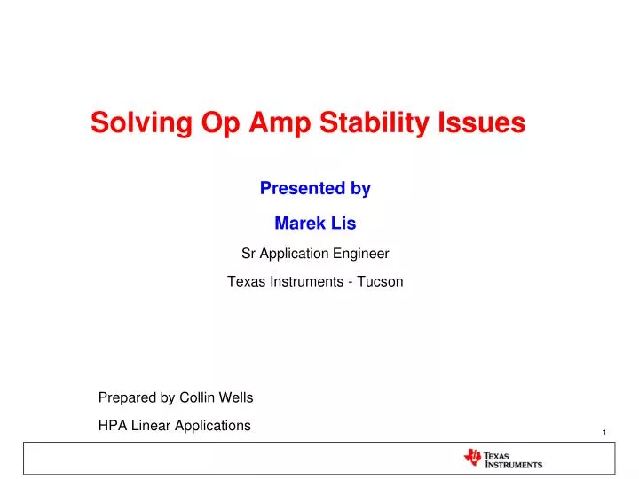 solving op amp stability issues