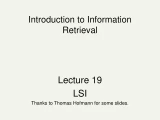introduction to information retrieval