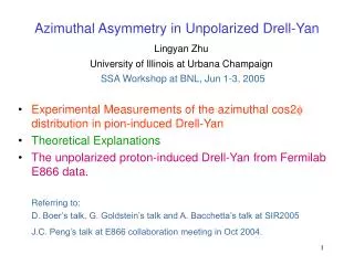 Azimuthal Asymmetry in Unpolarized Drell-Yan
