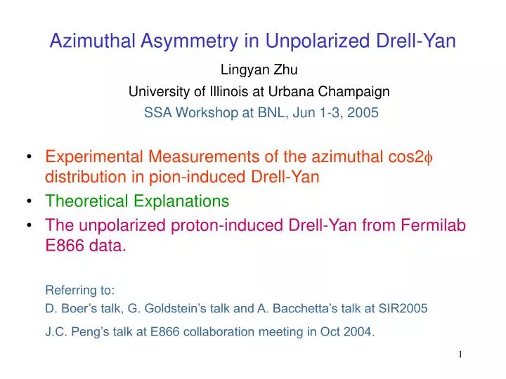 azimuthal asymmetry in unpolarized drell yan