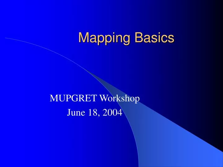 mapping basics