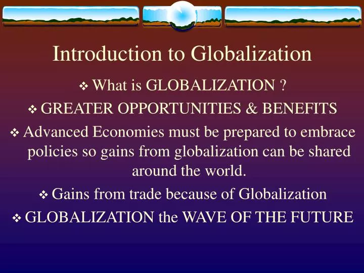introduction to globalization