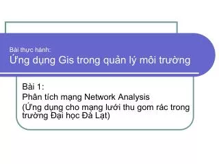 b i th c h nh ng d ng gis trong qu n l m i tr ng