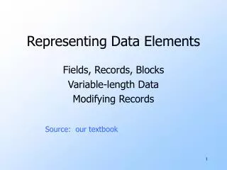 Representing Data Elements