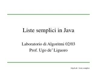 liste semplici in java