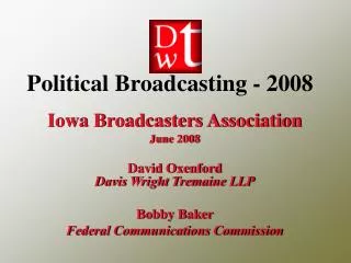 Political Broadcasting - 2008