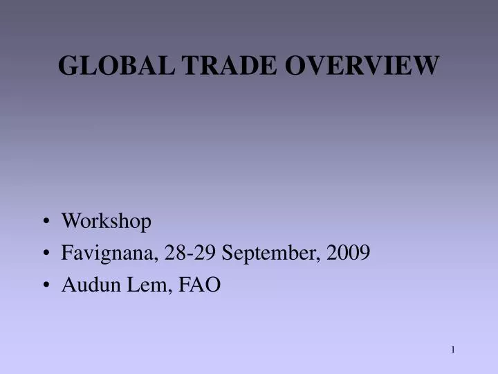 global trade overview