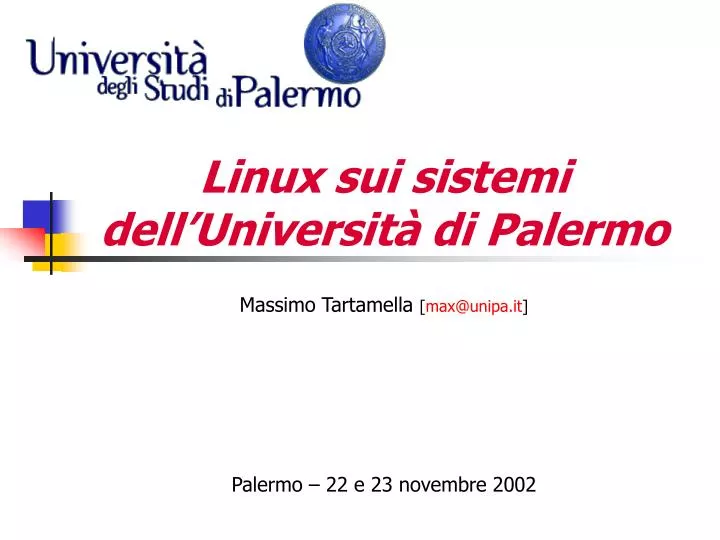 linux sui sistemi dell universit di palermo