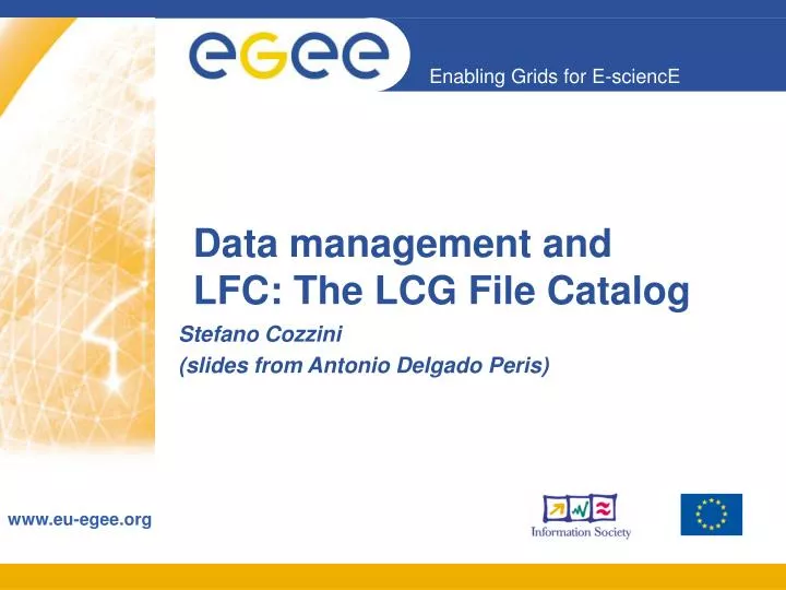 data management and lfc the lcg file catalog