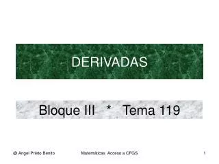 derivadas