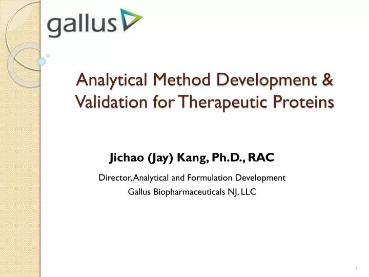 analytical method development validation for therapeutic proteins