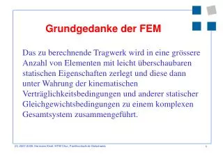 grundgedanke der fem