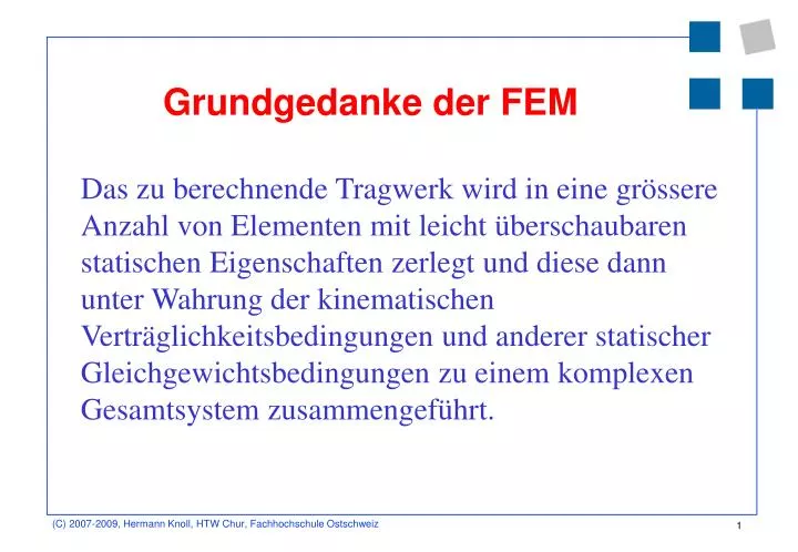 grundgedanke der fem