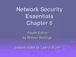 Network Security Essentials Chapter 6