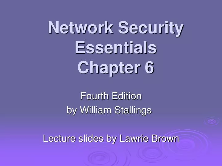 network security essentials chapter 6