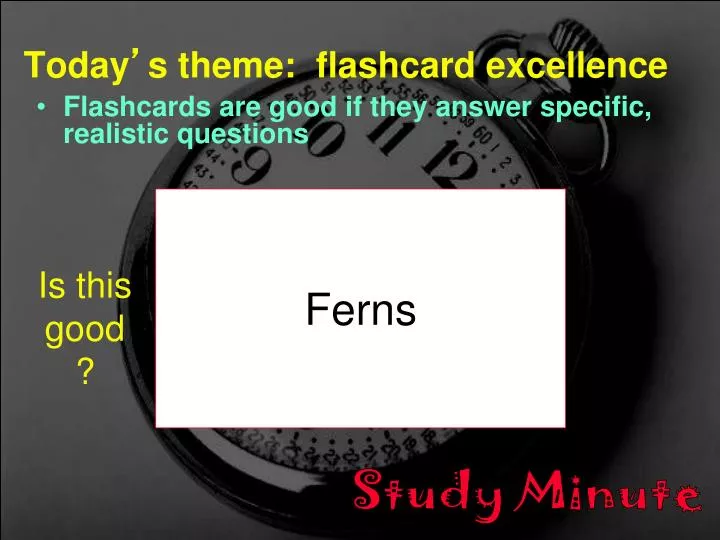 today s theme flashcard excellence