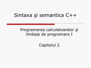 sintaxa i semantica c