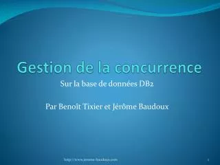 gestion de la concurrence