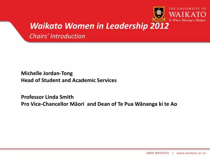 waikato women in leadership 2012