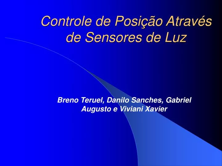 controle de posi o atrav s de sensores de luz