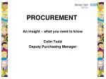 PROCUREMENT - slide 1