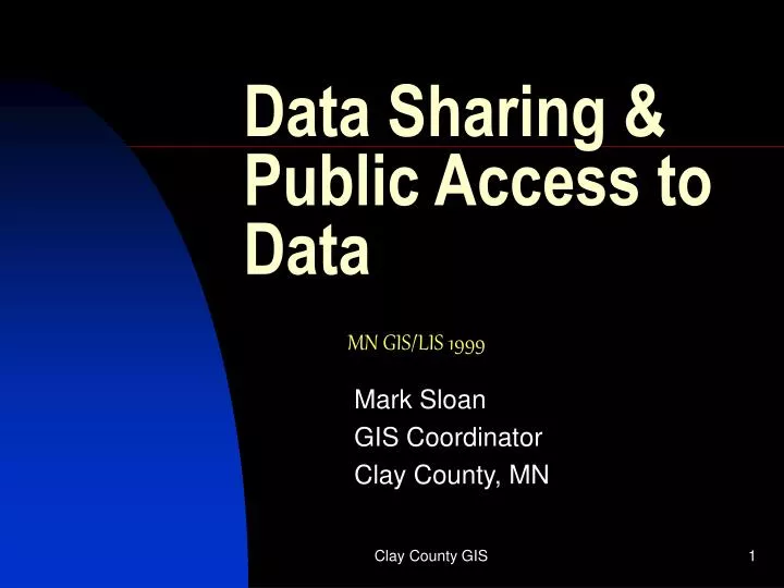 data sharing public access to data