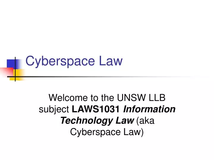 cyberspace law