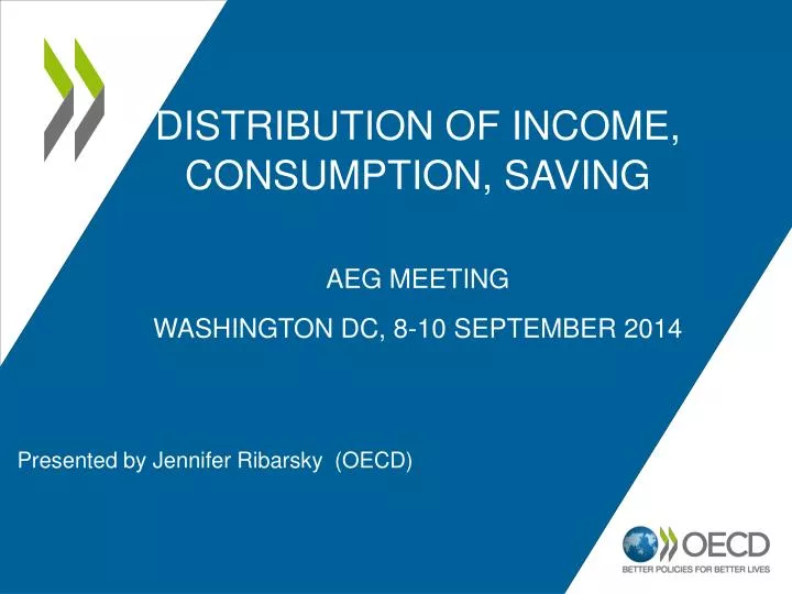distribution of income consumption saving aeg meeting washington dc 8 10 september 2014