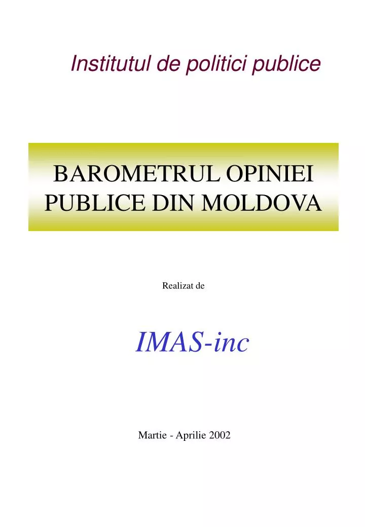 barometrul opiniei publice din moldova