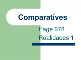 comparatives