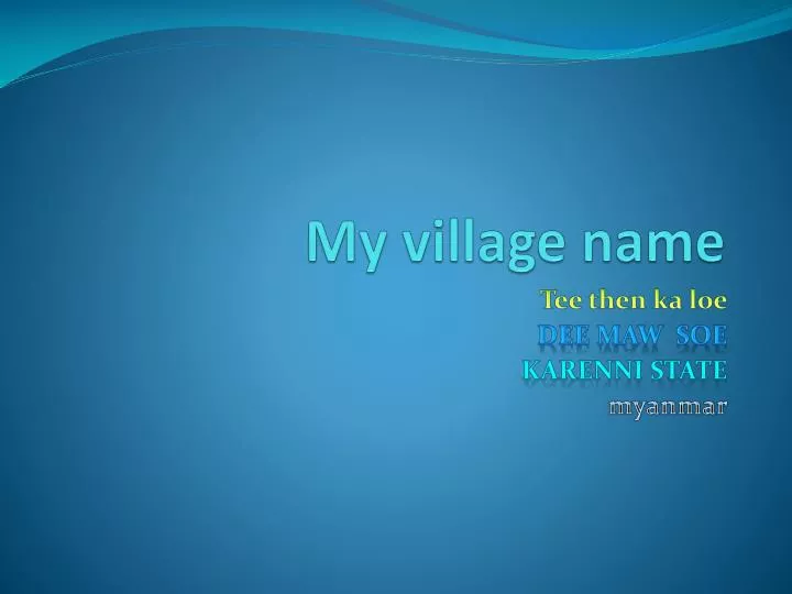 my village name
