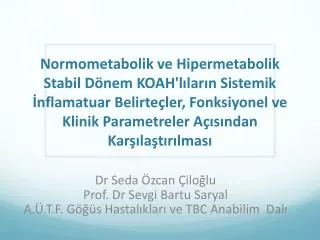 dr seda zcan ilo lu prof dr sevgi bartu saryal a t f g s hastal klar ve tbc anabilim dal