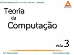 Teoria da Computação - slide 1