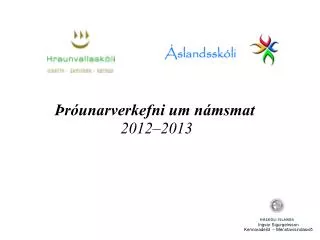 r unarverkefni um n msmat 2012 2013