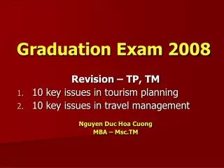 Graduation Exam 2008