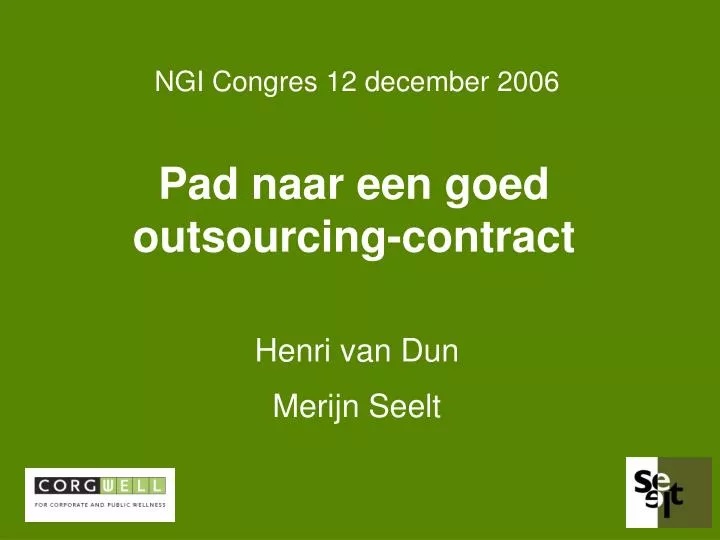 pad naar een goed outsourcing contract