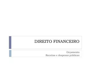 direito financeiro