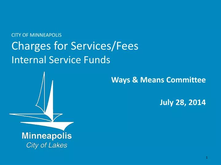 city of minneapolis charges for services fees internal service funds
