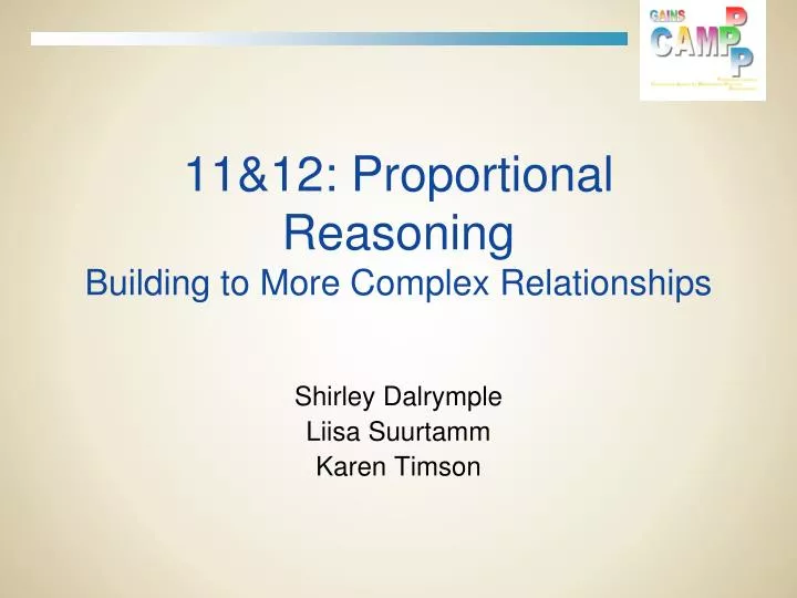 11 12 proportional reasoning building to more complex relationships