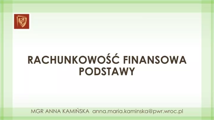 rachunkowo finansowa podstawy