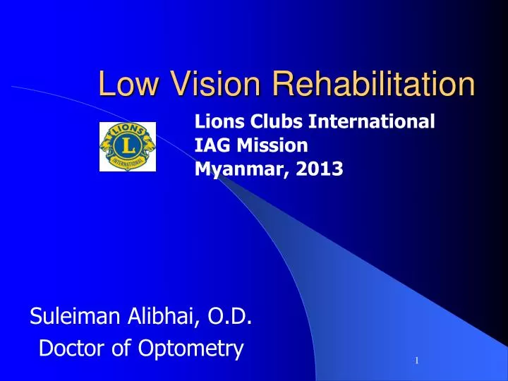 low vision rehabilitation