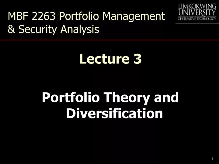 mbf 2263 portfolio management security analysis