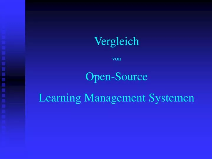 vergleich von open source learning management systemen