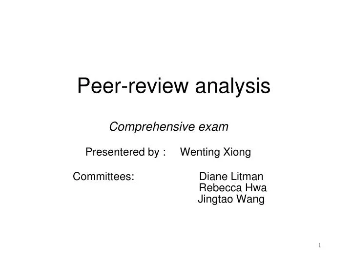 peer review analysis